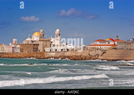 Strand von Cortadura in Cadiz Andalusien Spanien Stockfoto