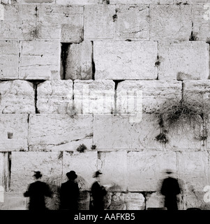 Die jüdischen Heiligen religiösen historische Stätte der Klagemauer oder Klagemauer in Jerusalem in Israel-Palästina im Nahen Osten Stockfoto