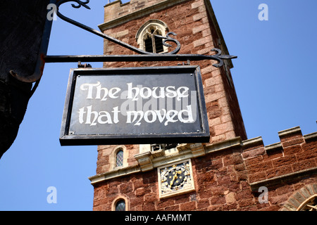 Das Haus, dass verschoben, Exeter, Devon, England Stockfoto