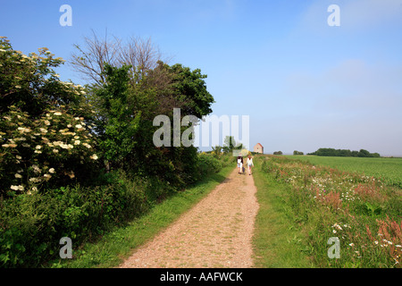 Vereinigtes Königreich Essex Bradwell am Meer St. Peter auf der Wand-Kapelle von Sankt Cedd gegründet Stockfoto