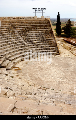 Greco-römische Theater in Kourion archäologischen Stätte in Zypern Amphitheater Stockfoto