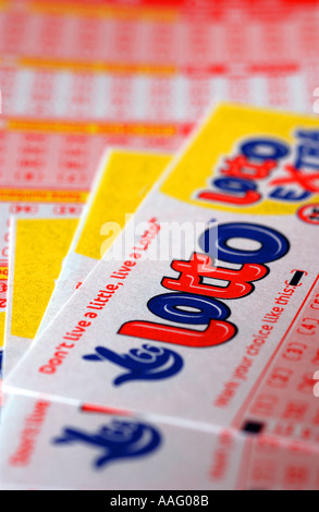 Nationale Lotterie-tickets Stockfoto