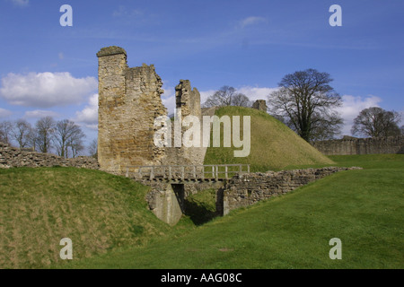 Pickering North Yorkshire Burgruine Motte Bailey Stockfoto