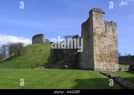 Pickering North Yorkshire Burgruine Motte Bailey Stockfoto