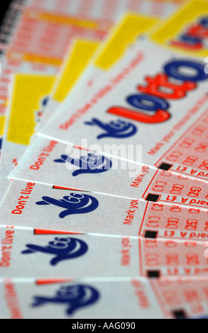 Nationale Lotterie-tickets Stockfoto