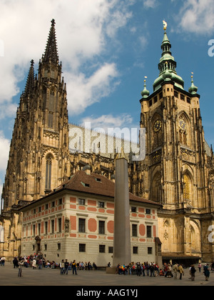 St. Veits Kathedrale, Prager Burg, Prag, Tschechische Handelsministerium Stockfoto