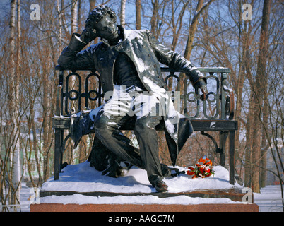 Tzarskoe Selo Denkmal von Puschkin Stockfoto