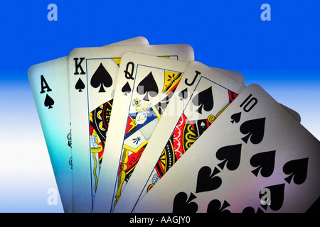 Eine Poker Hand Stockfoto