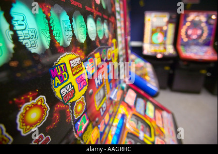 Spielautomaten in eine Autobahnraststätte auf der M6, Cumbria, UK Stockfoto