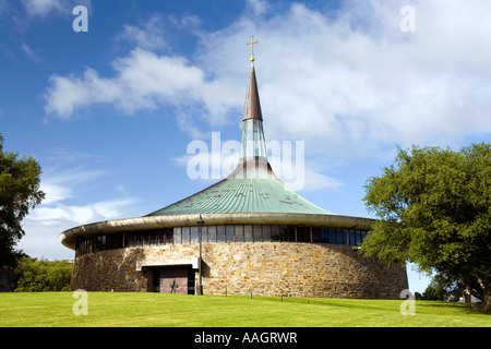 Irland County Donegal Inishowen Halbinsel Burt Dorfkirche inspiriert von Grianan einen Aileach Palast Stockfoto