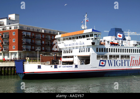 Wightlink Fähre Portsmouth Hampshire England UK Stockfoto