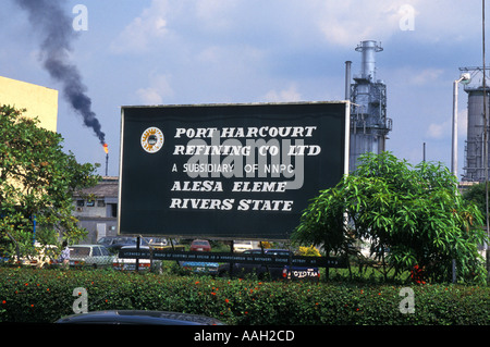 Öl-Raffinerie, Port Harcourt, Nigeria Stockfoto
