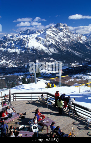 RIF Duca d Aosta Hütte Tofana Cortina D Ampezzo Venedig Italien Stockfoto