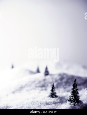 Winter-Landschaft-Modell Stockfoto