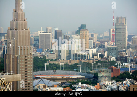 JPN-Japan-Tokyo-Shinjuku Bezirk Geschäft Bezirk Blick vom Rathaus Stockfoto