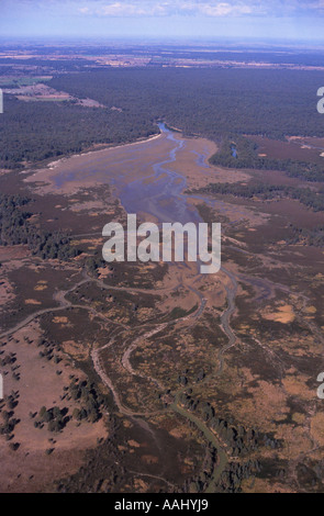 Barmah Seen, hier gezeigten Trocknen erst zum zweiten Mal in 60 Jahre, Echuca, Victoria, Australien, vertikal, Stockfoto