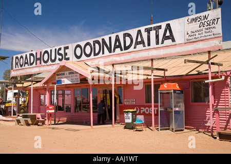 Pink Road House Oodnadatta Oodnadatta Track Outback Australien Südaustralien Stockfoto