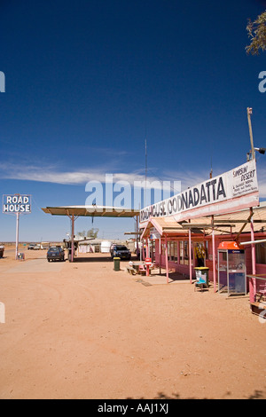 Pink Road House Oodnadatta Oodnadatta Track Outback Australien Südaustralien Stockfoto