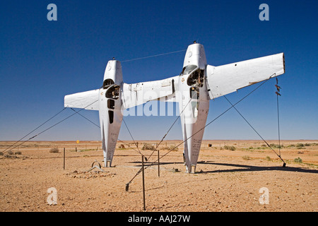 Flugzeug Henge Mutonia Skulpturenpark von Robin Cooke Oodnadatta Track Outback South Australia Australien Stockfoto