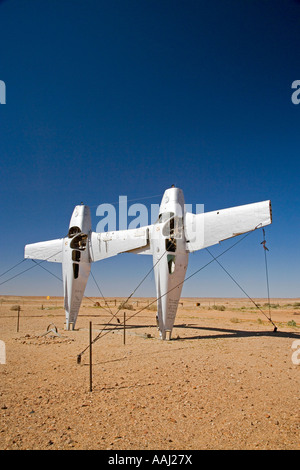 Flugzeug Henge Mutonia Skulpturenpark von Robin Cooke Oodnadatta Track Outback South Australia Australien Stockfoto