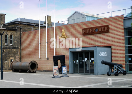 Feuerkraft Royal Artillery Museum Woolwich Arsenal London England UK Stockfoto