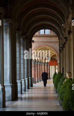 Arkaden von Emilia Romagna Bologna Stockfoto