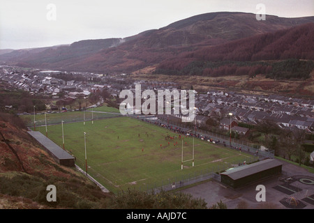 Treherbert RFC Rugby Boden Tonhöhe im Rhondda Valley South Wales UK Stockfoto