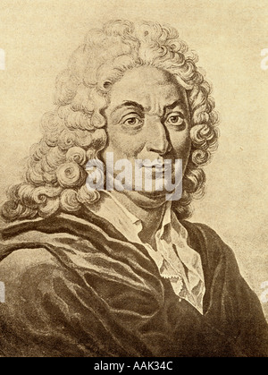 Alain-René Lesage oder Le Sage, 1668 - 1747. Der französische Romancier und Dramatiker Stockfoto