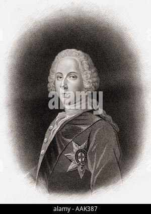 Charles Edward Louis John Casimir Sylvester Severino Maria Stuart, aka der Young Pretender, der junge Ritter' und Bonnie Prince Charlie, 1720-1788. Stockfoto