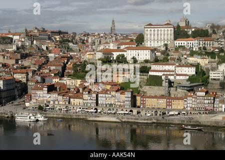 Zentrum von Porto & Ribeira (Fluss) Bezirk Stockfoto