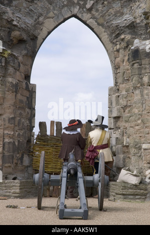 Foto des englischen Bürgerkriegs Reenactment in Newark Castle, Nottingham. Stockfoto