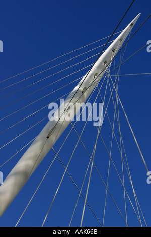 Detail der Trinity Bridge Santiago Calatrava 1995 Salford UK Stockfoto