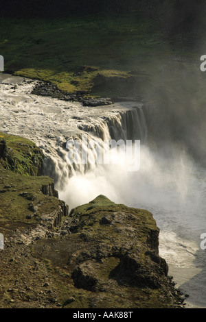 Blick auf einen mächtigen Wasserfall Dettifoss Island Stockfoto