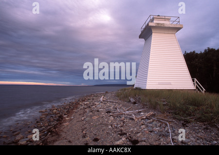 Leuchtturm am Bras d'Or Lake, Nova Scotia, Kanada Stockfoto