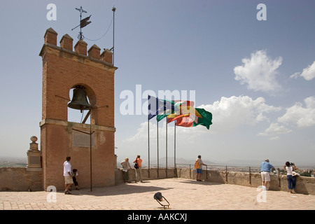 Torre De La Vela in der Alcazaba La Alhambra Granada Spanien Stockfoto