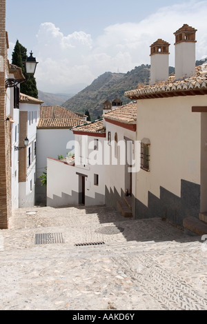 Historische Straßen Spaniens Albayzín Granada Andaucía Stockfoto