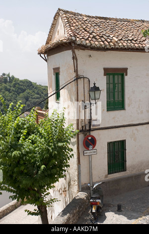 Historische Straßen Spaniens Albayzín Granada Andaucía Stockfoto