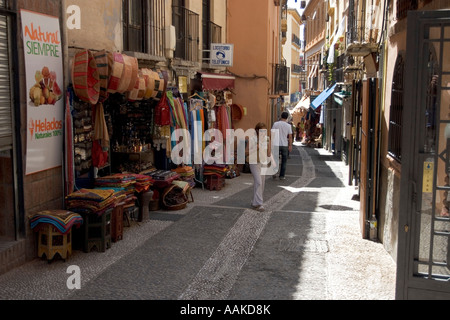 Kleine Geschäfte in Granada Andaucía Spanien Stockfoto