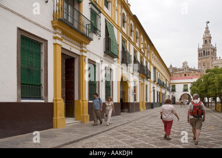 Außerhalb El Real Alcazar von Sevilla Andalusien Spanien Stockfoto