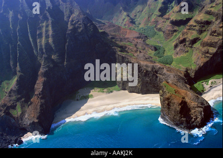 HONOPU STRAND NA PALI KÜSTE KAUAI HAWAII USA Stockfoto