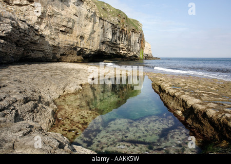 Ein Schwimmbad in den Stein bei Dancing Ledge in der Nähe von Langton Matravers in Dorset geschnitten Stockfoto