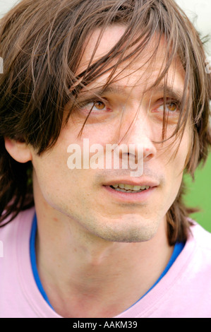 Turner Prize gewinnenden Künstler Jeremy Deller The Guardian Hay Festival 2005 Hay on Wye Powys Wales UK abgebildet Stockfoto