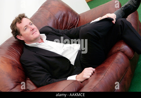Piers Morgan ehemaligen nationalen Zeitungsredakteur abgebildet bei The Guardian Hay Festival 2005 Powys Wales UK Stockfoto