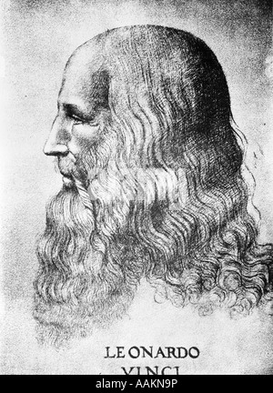 1452-1519 SELBSTBILDNIS VON LEONARDO DA VINCI Stockfoto