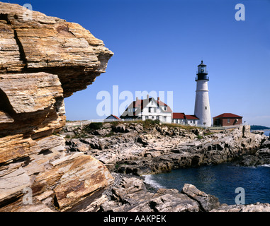 PORTLAND HEAD LIGHTHOUSE MAINE Stockfoto