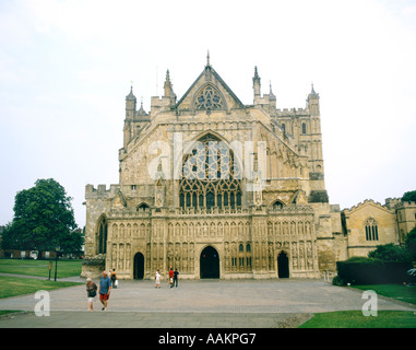 Westen front Kathedrale von Exeter Devon England Stockfoto
