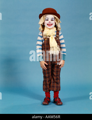 KINDER HALLOWEEN KOSTÜM CLOWN MÄDCHEN Stockfoto