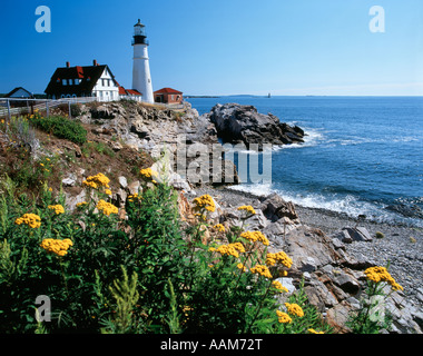 PORTLAND HEAD LIGHTHOUSE MAINE Stockfoto