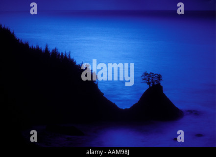 HALBINSEL TWILIGHT SAMUEL BOARDMAN STATE PARK Stockfoto