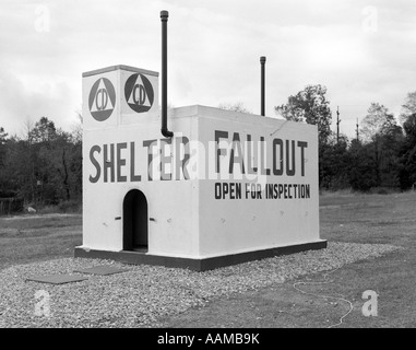 1950ER JAHRE ZIVILSCHUTZ ATOMSCHUTZBUNKER Stockfoto